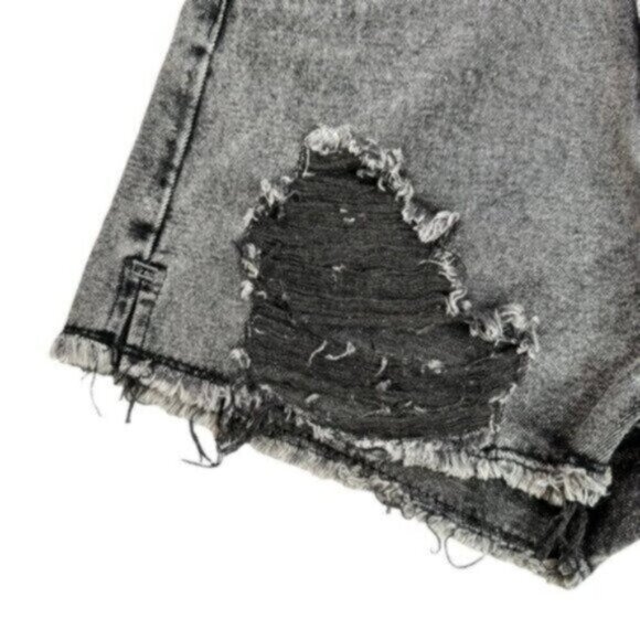 NWT Signature8 | Black Denim Distressed Shorts Size Medium - Picture 3 of 13